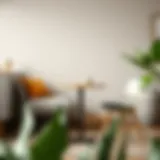 Elegant folding tall bistro table set against a modern backdrop