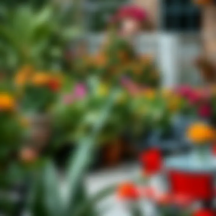 Bistro Table Enhancing Outdoor Aesthetics Folding tall bistro table in a vibrant outdoor garden arrangement