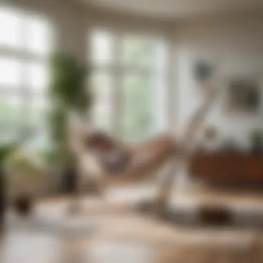 Transform Your Indoor Space with Hammocks Cozy indoor hammock with stand in a contemporary living room
