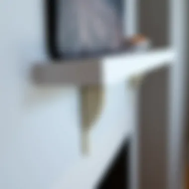Sleek Design of Hidden Mantel Bracket Detailed rendering of a hidden mantel bracket showcasing its sleek design