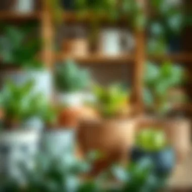 An array of eco-friendly plant pots showcasing sustainability