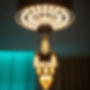 Close-up of innovative LED light fixture design