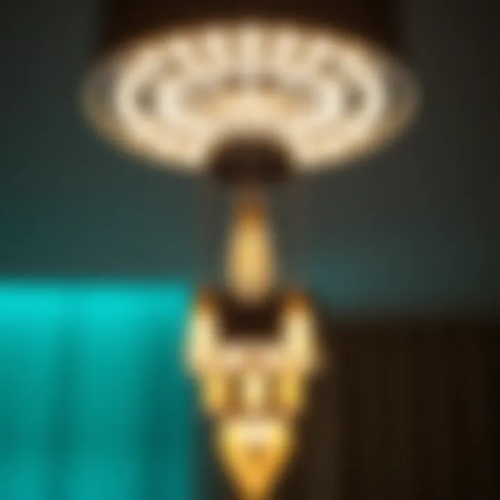 Close-up of innovative LED light fixture design