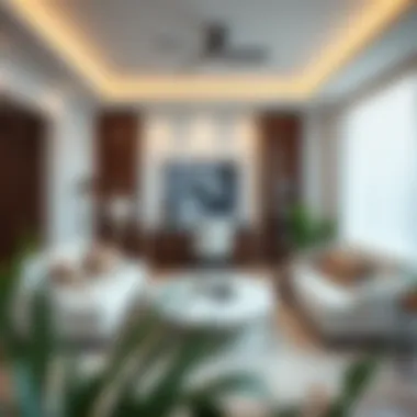 Elegant Living Room Design with White Couch Stylish living room with a white couch and modern decor