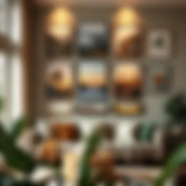 Nature-Themed Wall Art An inspiring themed wall art arrangement reflecting nature and tranquility