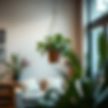 Installing a Retractable Plant Hanger in a Modern Setting Installation of a retractable plant hanger in a modern home