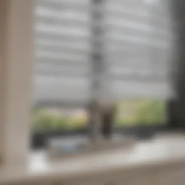 Innovative Control System for Automated Blinds Close-up of smart control panel for window blinds