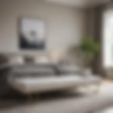 Minimalist Elegance with a Long Bedroom Bench Elegant long bedroom bench in a minimalist setting