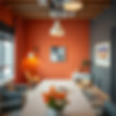 Color Schemes for Small Offices A harmonious color palette enhancing a small office environment