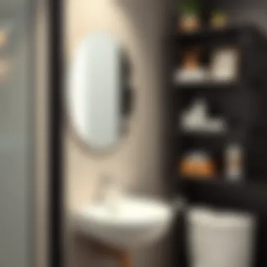 Stylish metal shelving unit for bathroom essentials