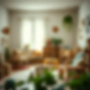 Children's play area organized with natural materials