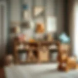 Eco-Friendly Wooden Storage Solution Sustainable wooden toy storage unit in a playroom