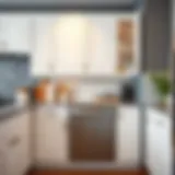 Elegant corner cabinet design integrating a dishwasher