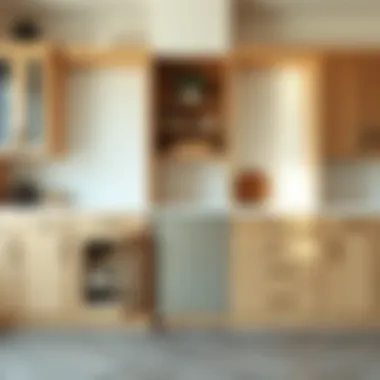 Various materials used in standing pantry cabinets