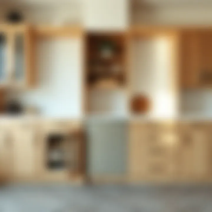 Various materials used in standing pantry cabinets