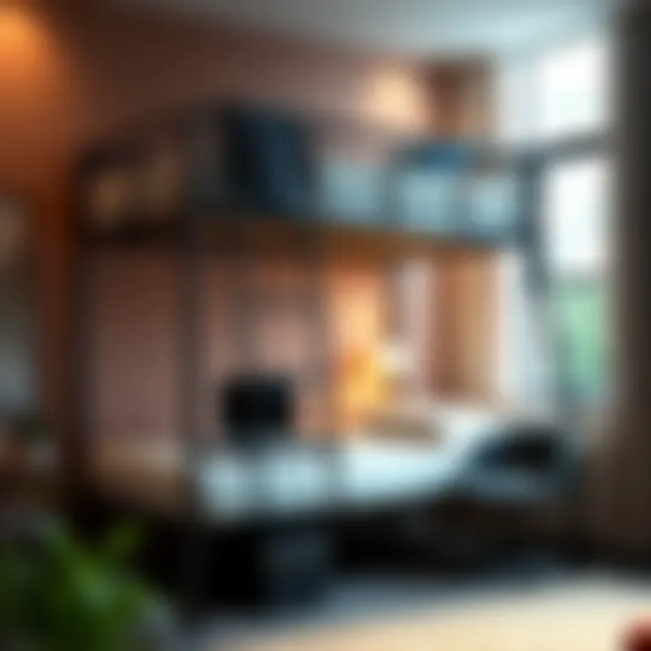 Safety features of a double twin loft bed setup