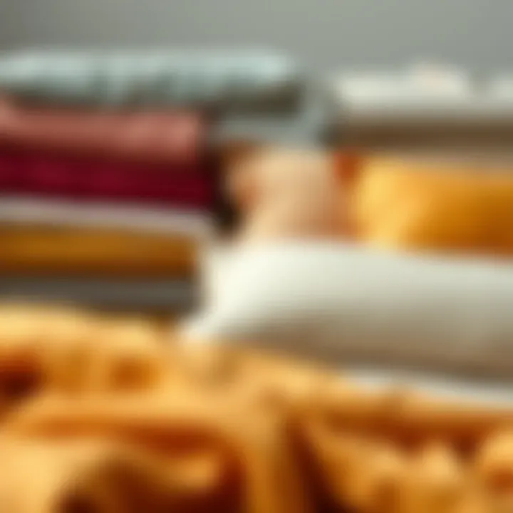 A variety of fabric options for queen sheets displayed, emphasizing material choices.