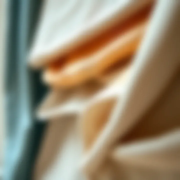 Diverse Fabric Textures for Window Treatments Close-up of various fabric textures for curtains and shades