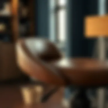 Close-up of a swivel bar stool showcasing its material and craftsmanship