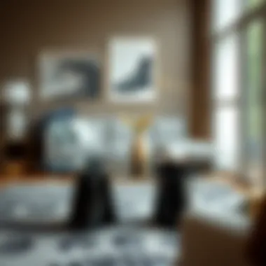 Elegant glass coffee table in a modern living space