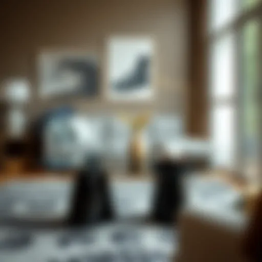 Elegant glass coffee table in a modern living space