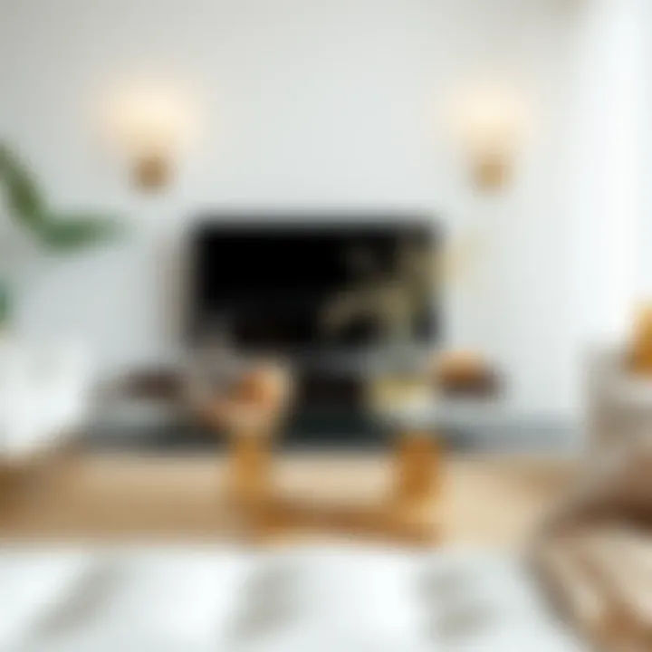 Stylish glass coffee table complemented by decorative elements