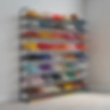 Innovative Colorful Shoe Rack Colorful shoe rack featuring innovative storage solutions