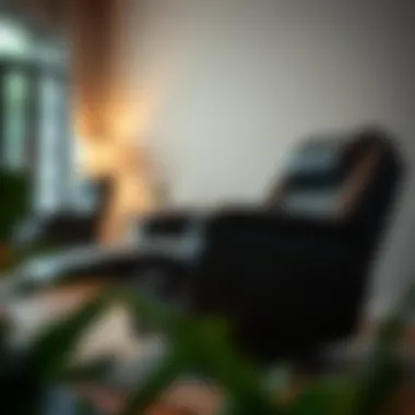 Ergonomic design features of a black leather recliner