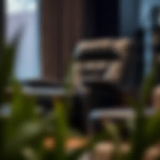 Luxurious black leather recliner chair with modern design