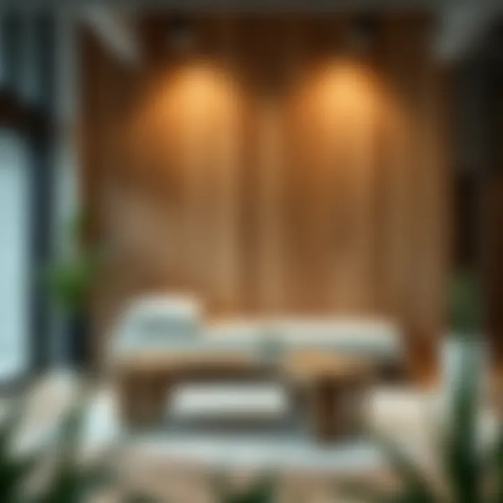 Sustainable furniture made from reclaimed materials, emphasizing eco-friendliness