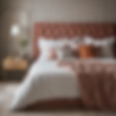 Stylish Bed Cover Arrangement in Modern Bedroom Stylish bed cover arrangement in a modern bedroom