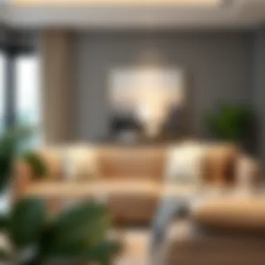 Elegant oblong lumbar pillow enhancing a modern living room