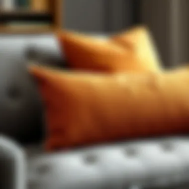 Luxurious fabric choices for oblong lumbar pillows