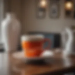 Elegant coffee mug displayed on a stylish table