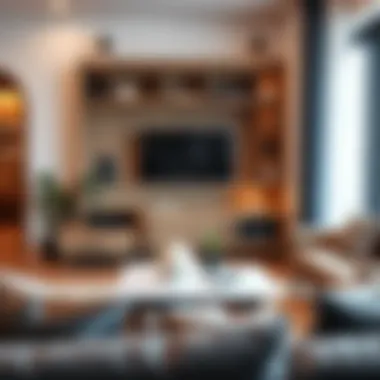 TV Hutch Enhancing Living Space Comfort Stylish TV hutch in a cozy living room setting