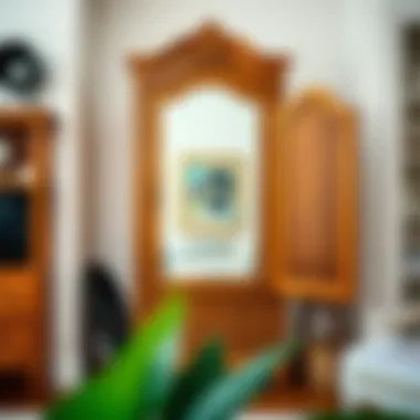 DIY small armoire with a mirror, showcasing personal style and creativity