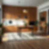 Elegant Kitchen Setup with a Stylish Rug Elegant kitchen setup with a stylish rug