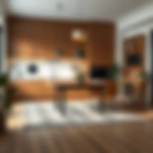 Elegant Kitchen Setup with a Stylish Rug Elegant kitchen setup with a stylish rug