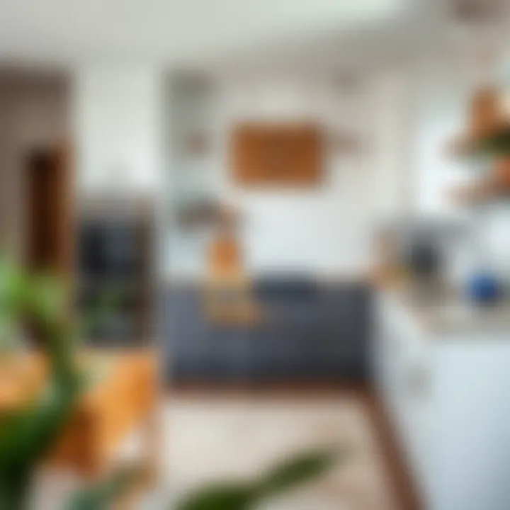 Contrast of materials in kitchen decor