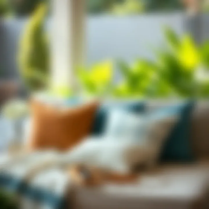 Caring for Your Outdoor Pillows: Maintenance Essentials Maintenance tips for outdoor pillows displayed with cleaning tools