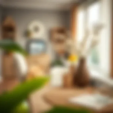 Cozy dining room featuring a woven mat