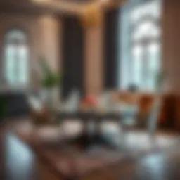 Elegant dining setup with a stylish mat