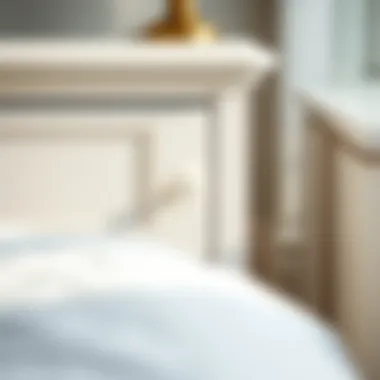 Close-up of white nightstand showcasing craftsmanship