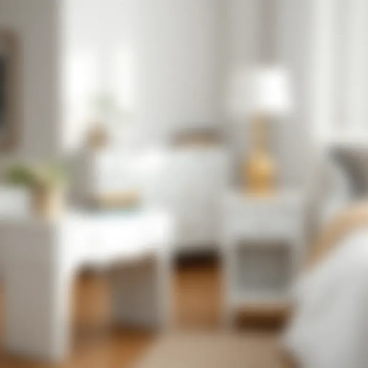 Variety of white nightstands in different styles