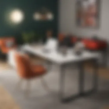 Target Desk Tables in Diverse Interior Themes A stylish target desk table fitting into various interior themes.