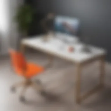 Innovative Design of Target Desk Tables A modern target desk table showcasing innovative design elements.