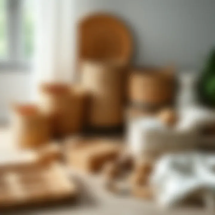 DIY washable basket project materials laid out