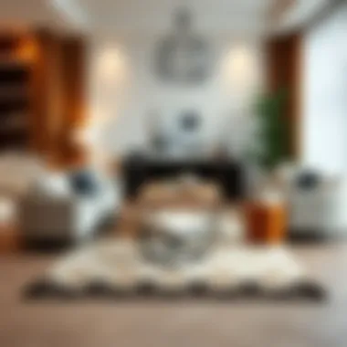 Elegant design of a 2x5 washable rug runner in a modern living room setting