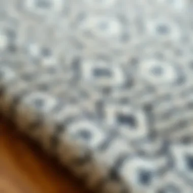 Close-up of fabric texture illustrating the washable features of a 2x5 rug runner