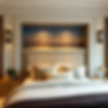 Elegance Meets Comfort Luxurious upholstered built-in headboard in a contemporary bedroom